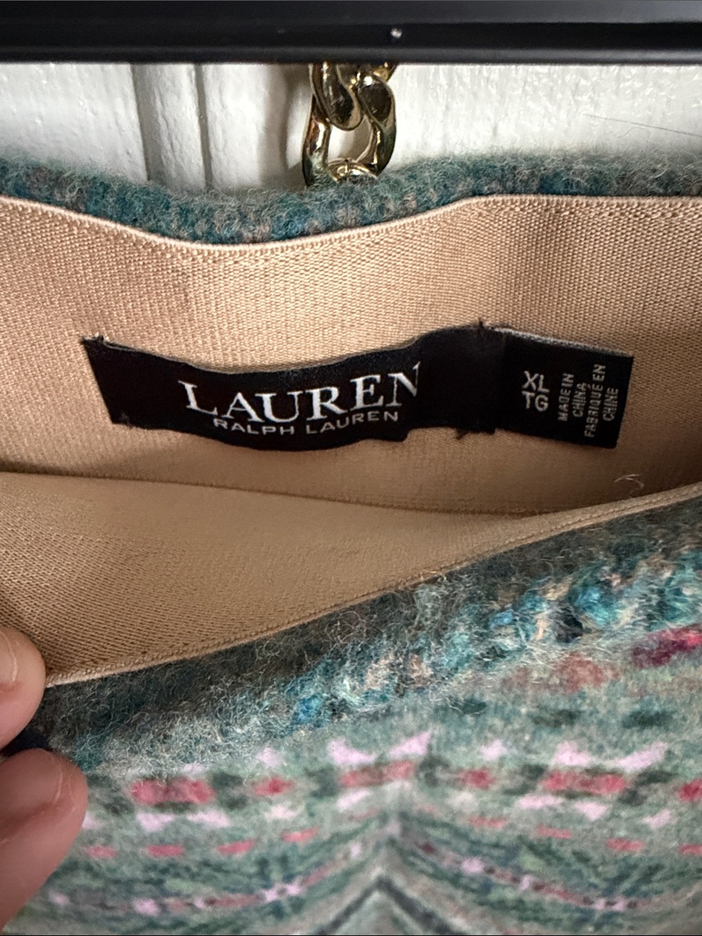 Lauren Ralph Lauren Cropped Fair Isle Crew Neck Sweater & Matching midi skirt - Picture 7 of 12